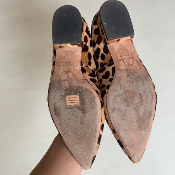 Cole Haan Calfhair Leopard Chunk Heel flat, 6.5 - Picture 5 of 5
